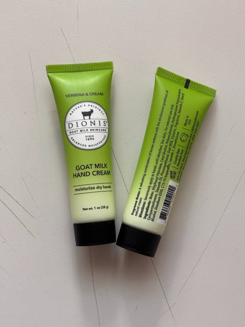 Dions verbena and cream hand cream 1oz - SINGLE